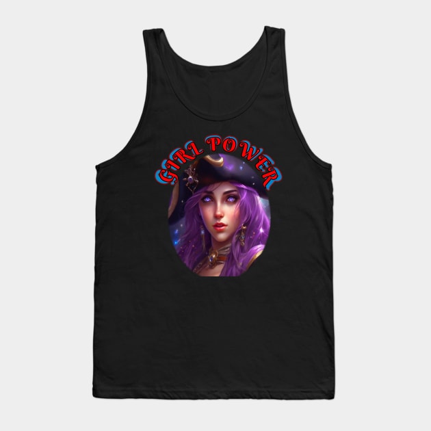 Girl power, violet eyed female pirate Tank Top by sailorsam1805